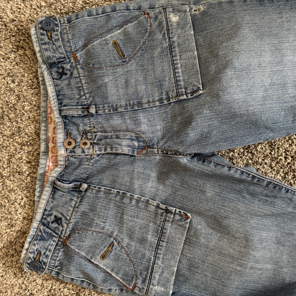 Lucky Brand Blue Relaxed Fit Crop Jeans